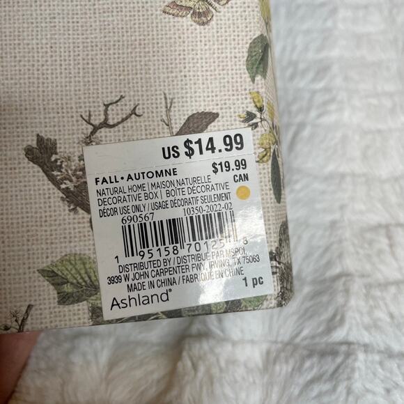 ASHLAND Paper Box NWT Pink White Monogram W - Picture 4 of 4